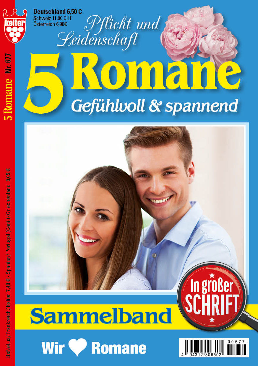 5 Romane in großer Schrift blau #677