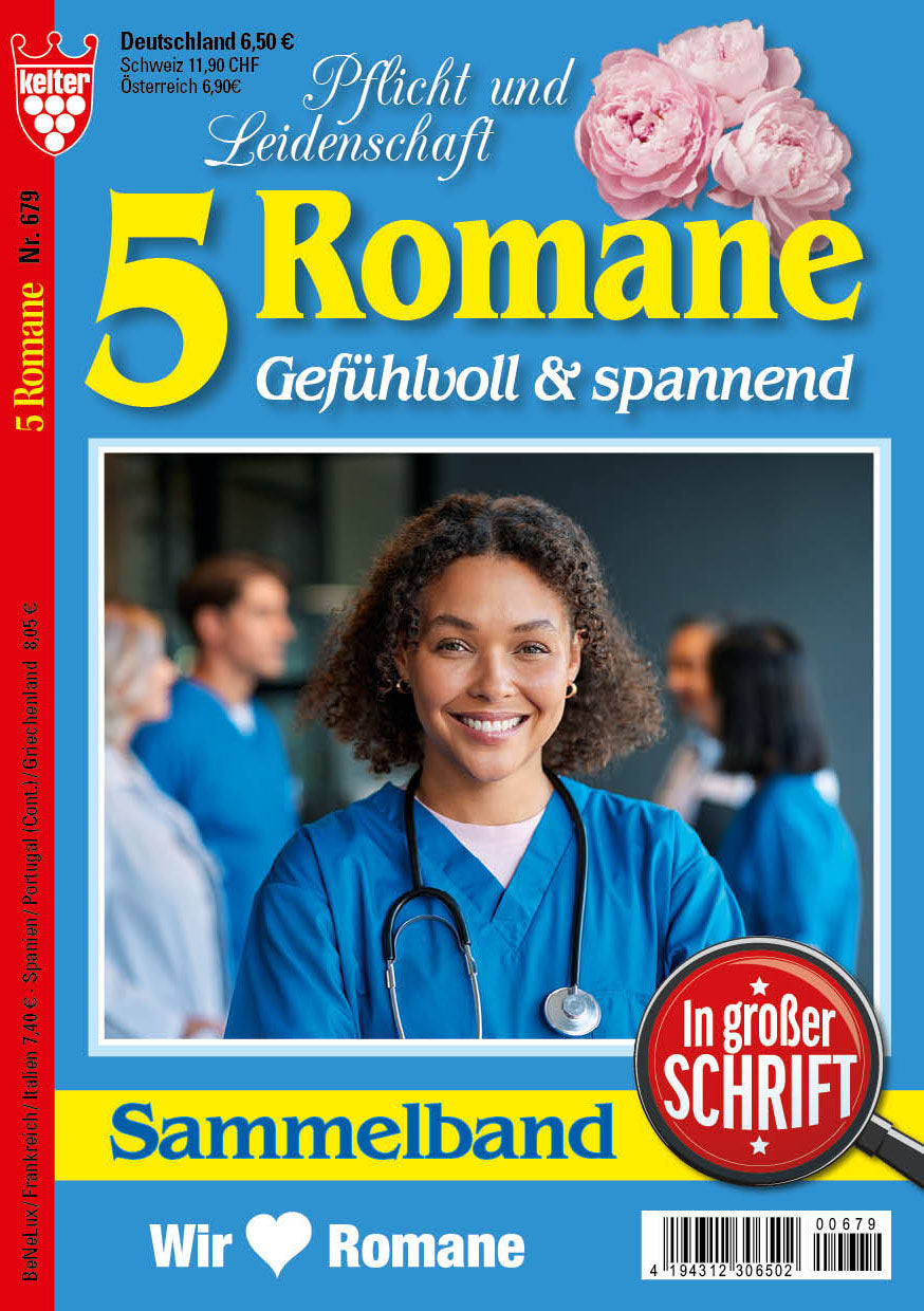 5 Romane in großer Schrift blau #679