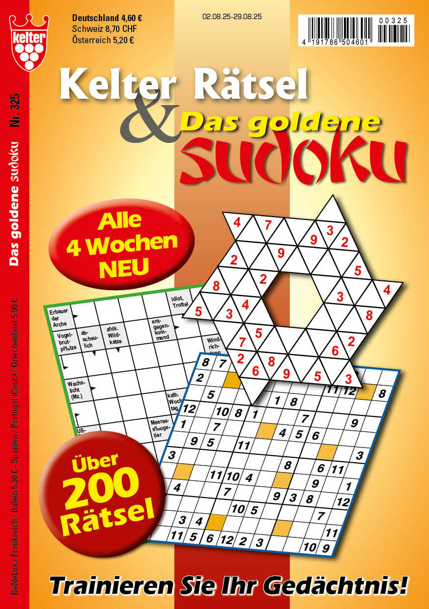 Kelter Rätsel & Das goldene Sudoku #325