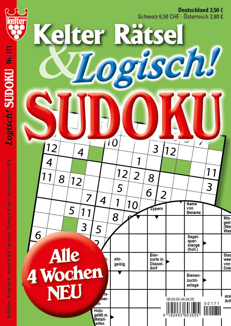 Kelter Rätsel & logisch Sudoku #171