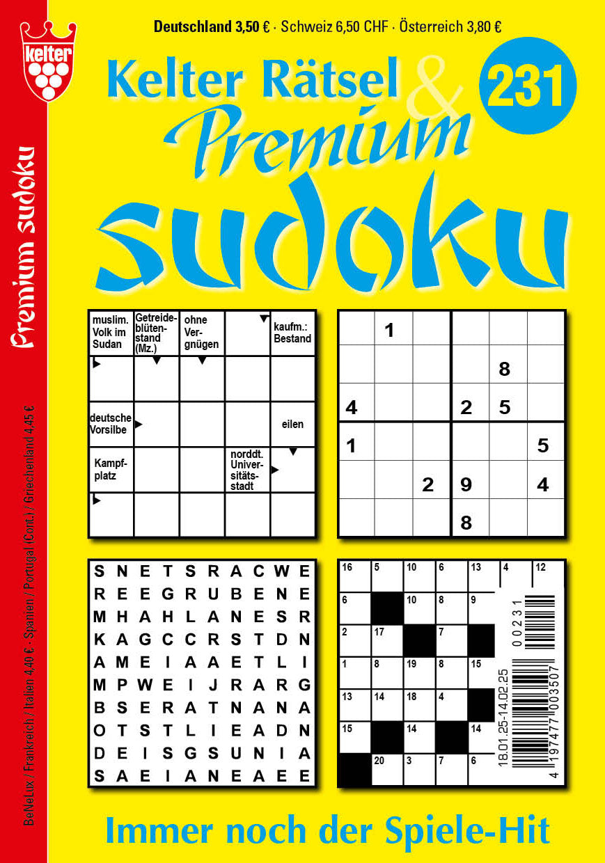 Kelter Rätsel & Premium Sudoku #231