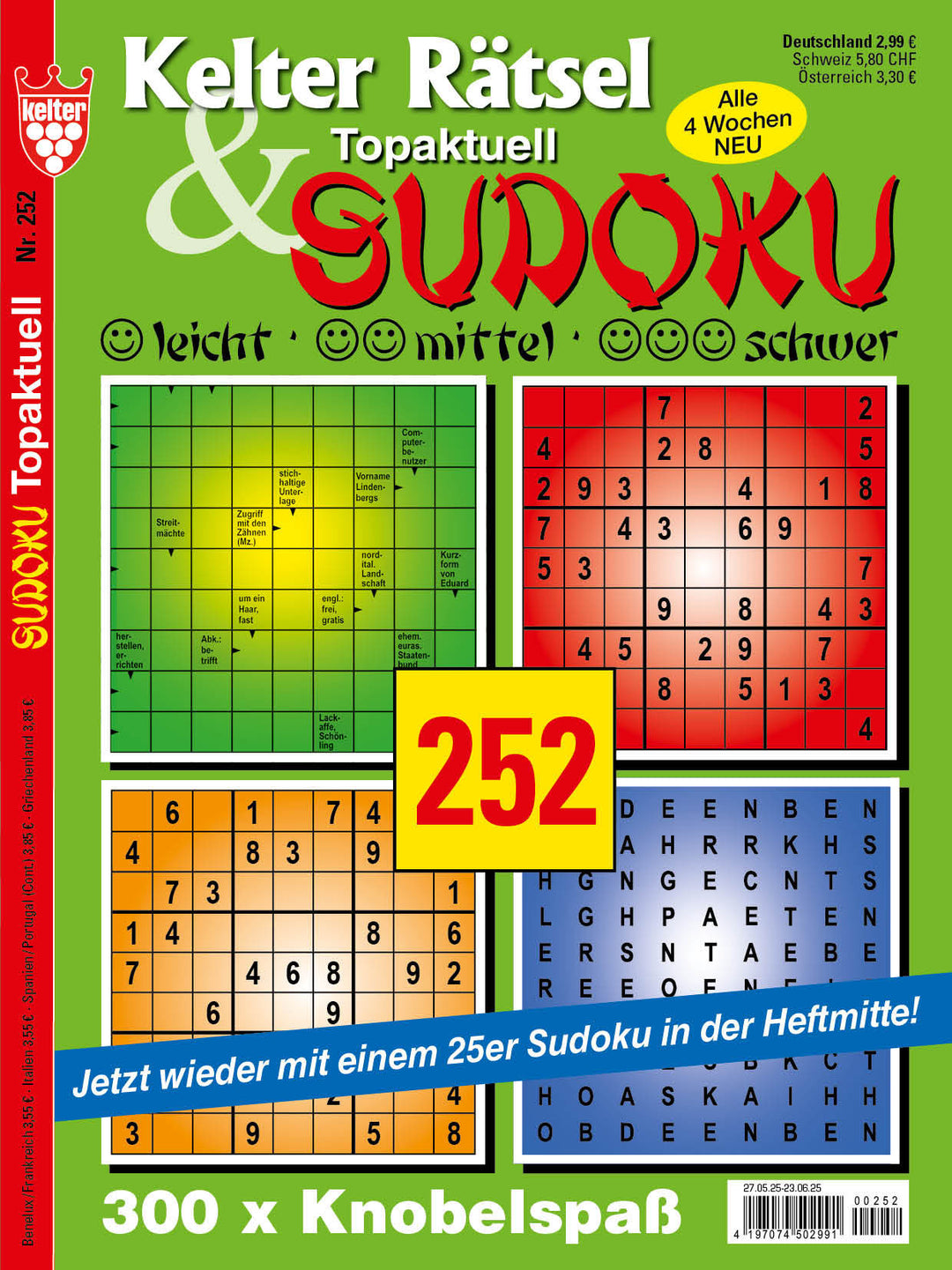 Kelter Rätsel & Sudoku Topaktuell #252
