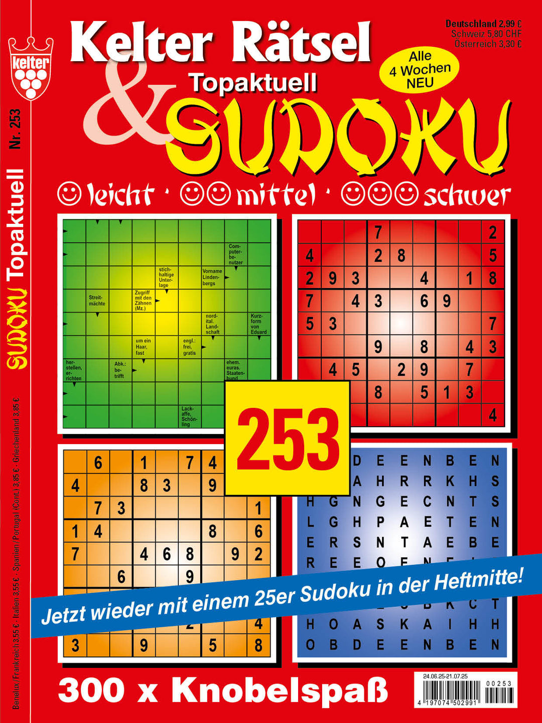 Kelter Rätsel & Sudoku Topaktuell #253