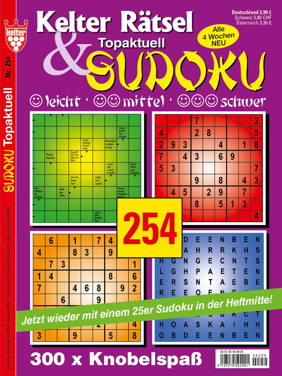Kelter Rätsel & Sudoku Topaktuell #254