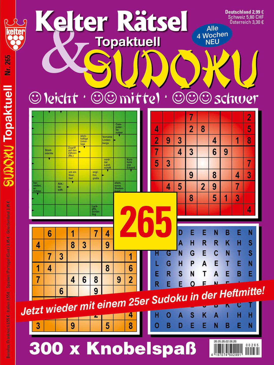 Kelter Rätsel & Sudoku Topaktuell #265