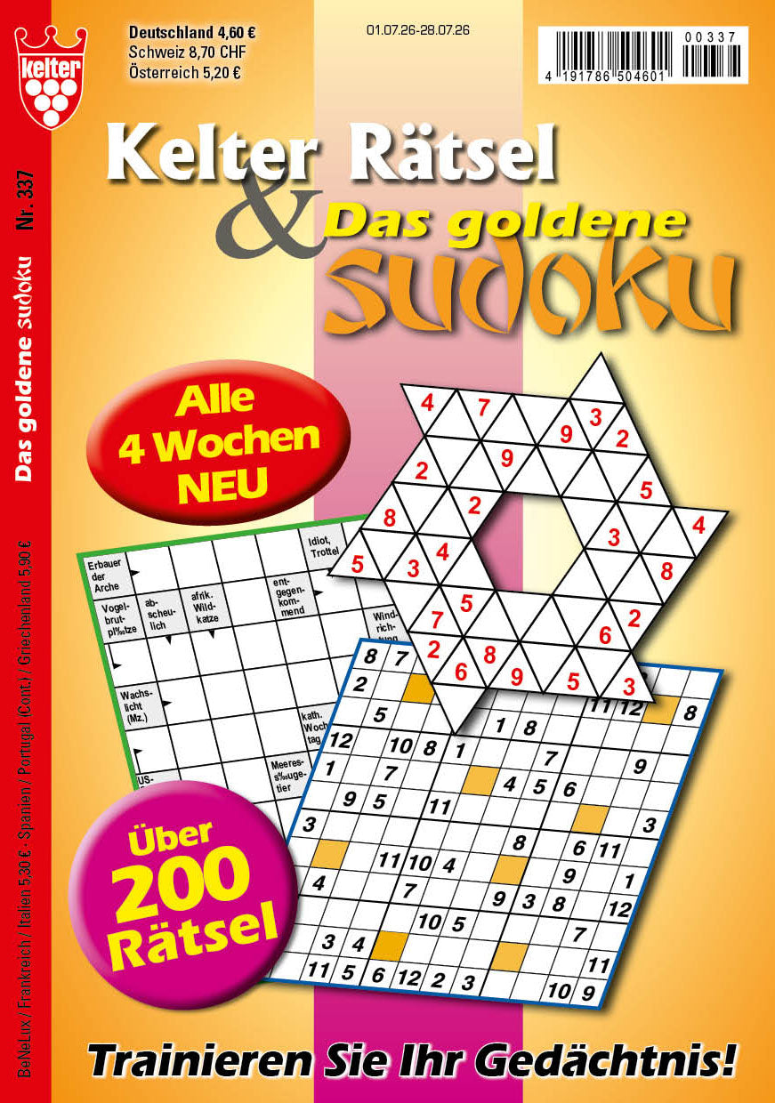Kelter Rätsel & Das goldene Sudoku #337
