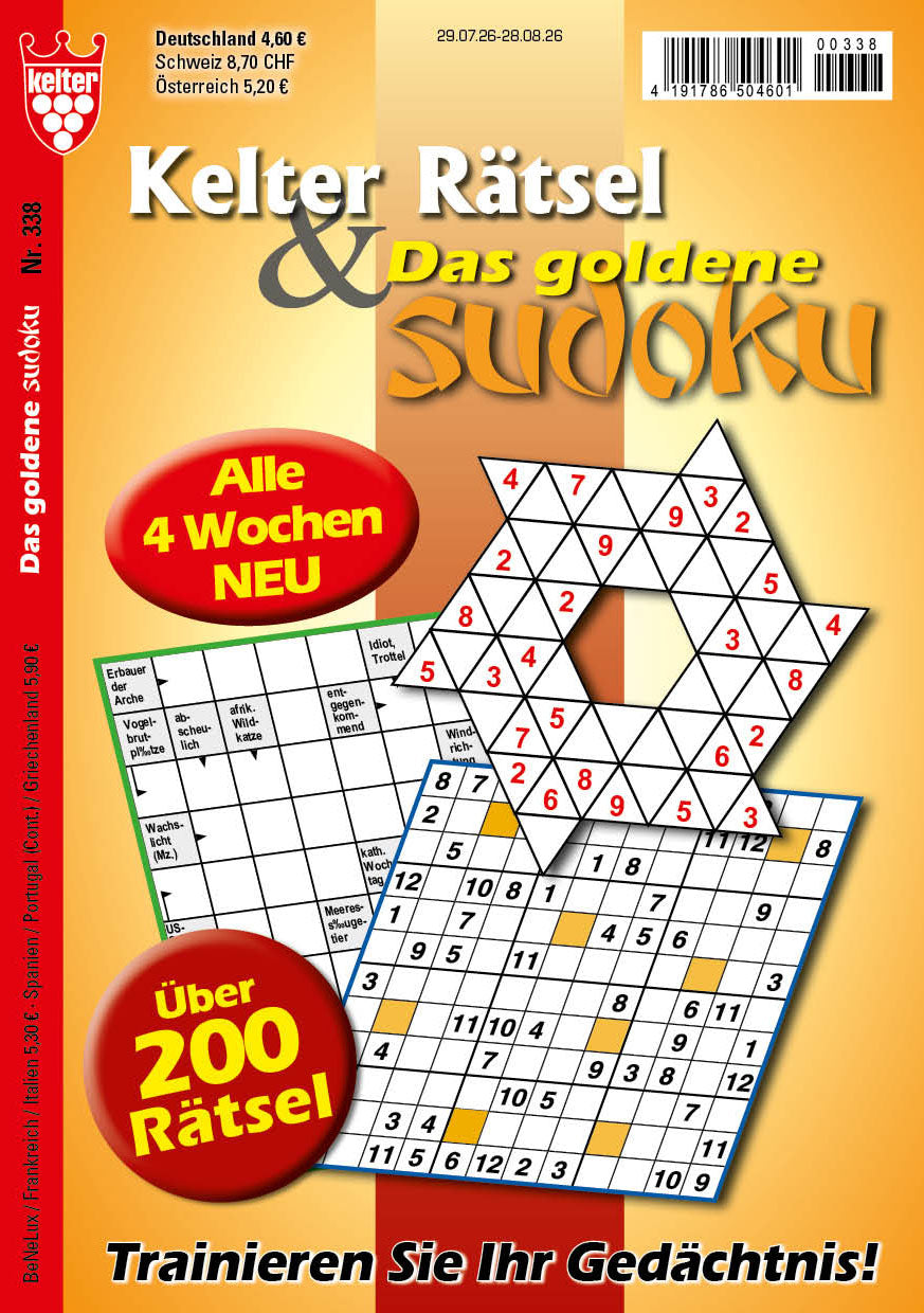 Kelter Rätsel & Das goldene Sudoku #338