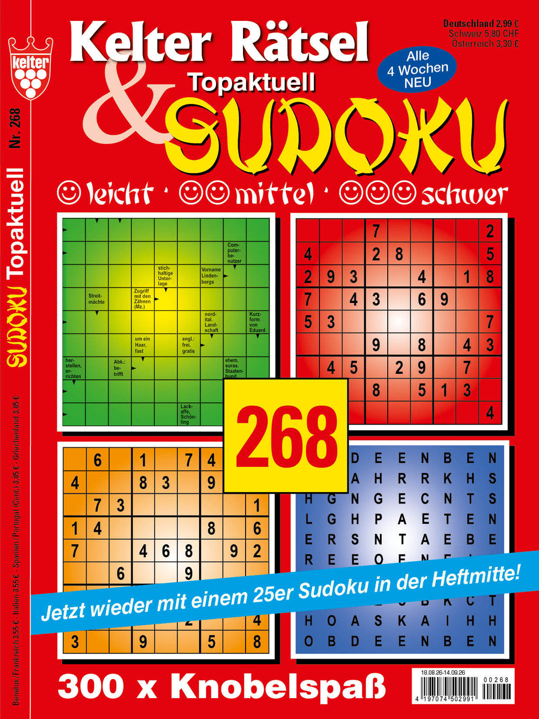 Kelter Rätsel & Sudoku Topaktuell #268