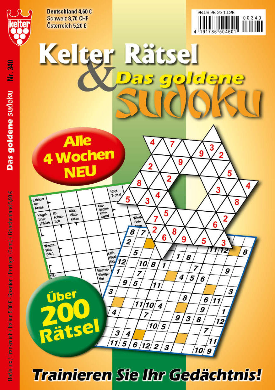 Kelter Rätsel & Das goldene Sudoku #340