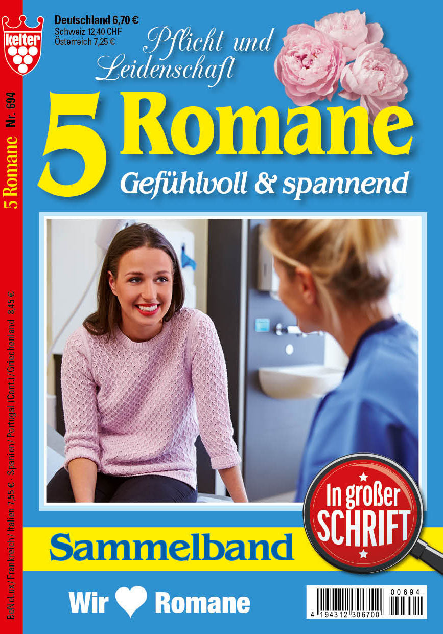 5 Romane in großer Schrift blau #694