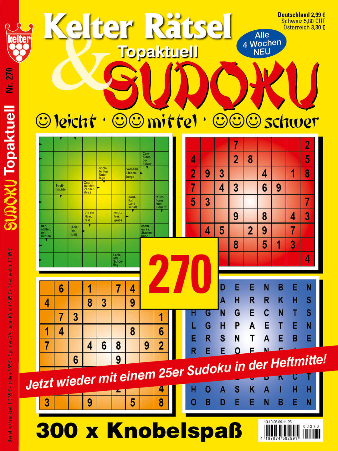 Kelter Rätsel & Sudoku Topaktuell #270