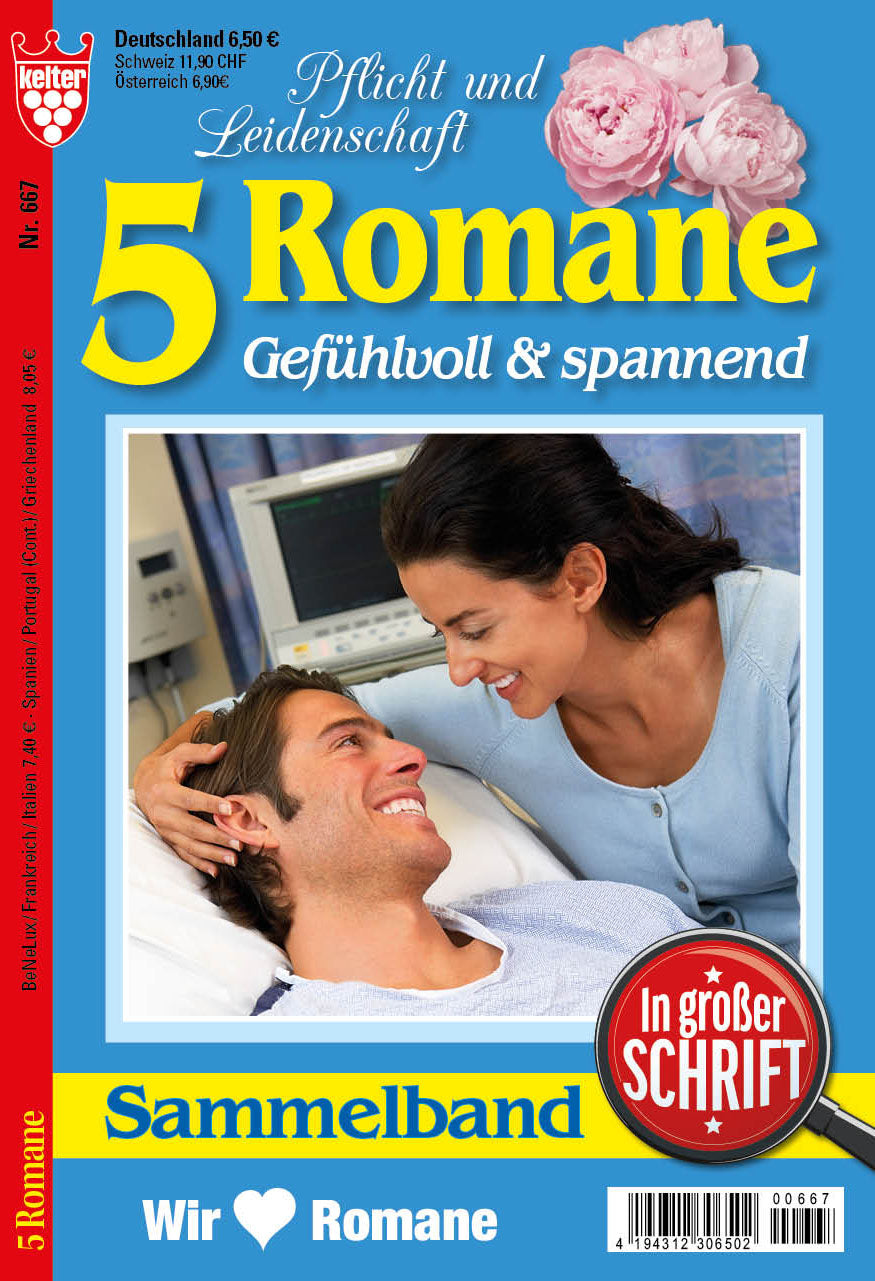 5 Romane in großer Schrift blau #667