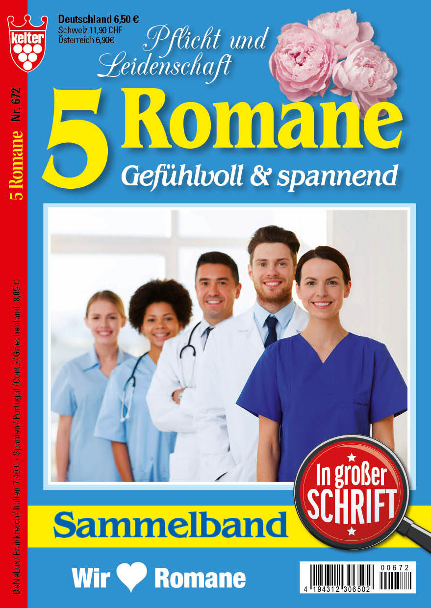 5 Romane in großer Schrift blau #672