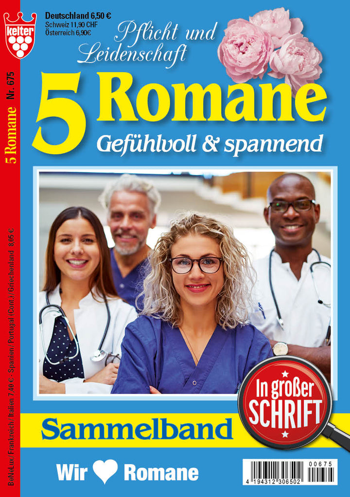5 Romane in großer Schrift blau #675