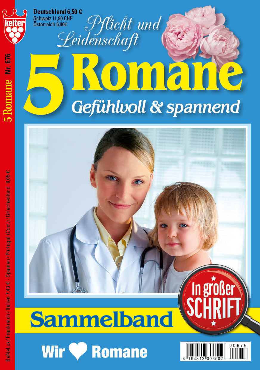 5 Romane in großer Schrift blau #676