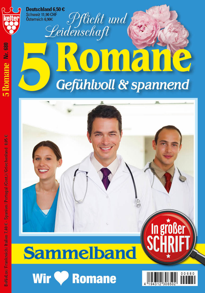 5 Romane in großer Schrift blau #680