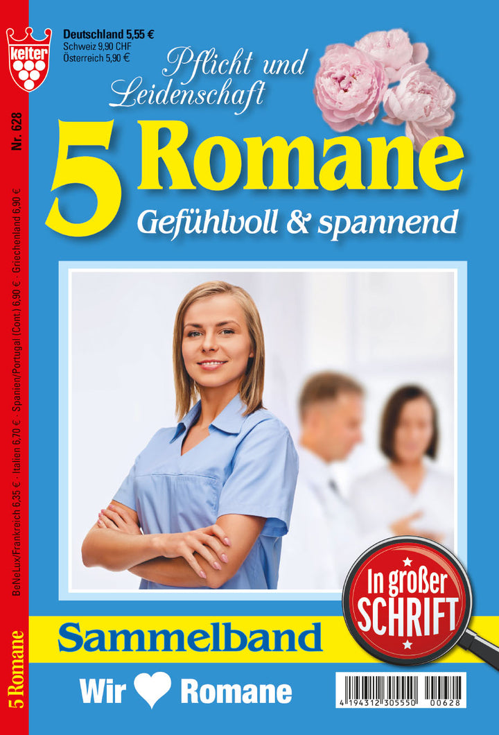 5 Romane in großer Schrift blau #682