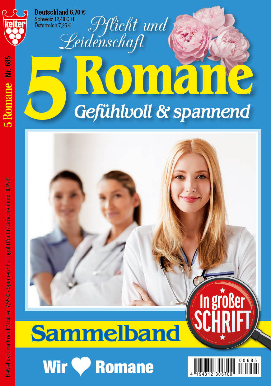 5 Romane in großer Schrift blau #685
