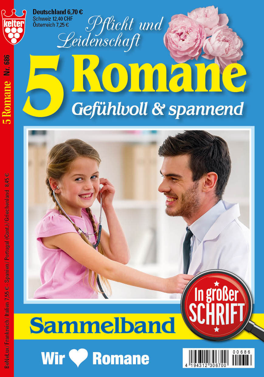 5 Romane in großer Schrift blau #686