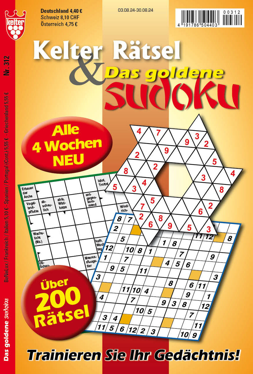 Kelter Rätsel & Das goldene Sudoku #312