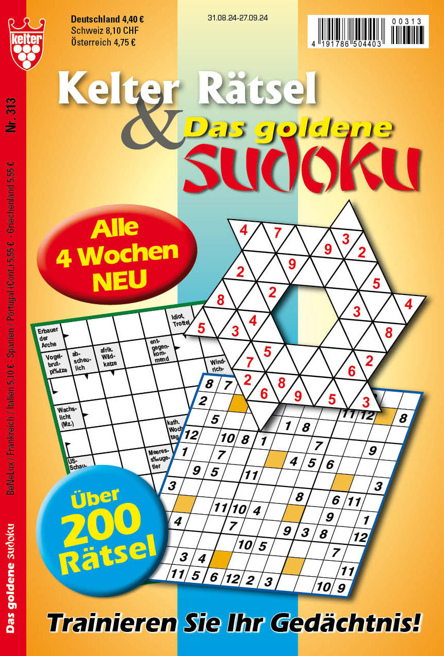 Kelter Rätsel & Das goldene Sudoku #313