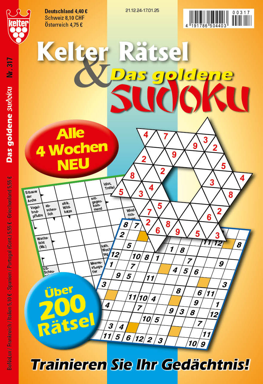 Kelter Rätsel & Das goldene Sudoku #317