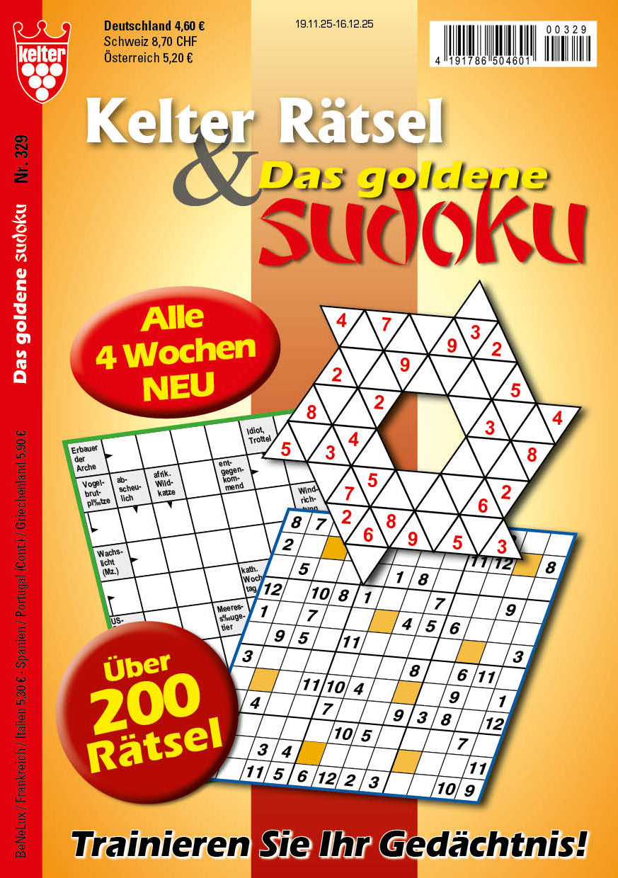 Kelter Rätsel & Das goldene Sudoku #329