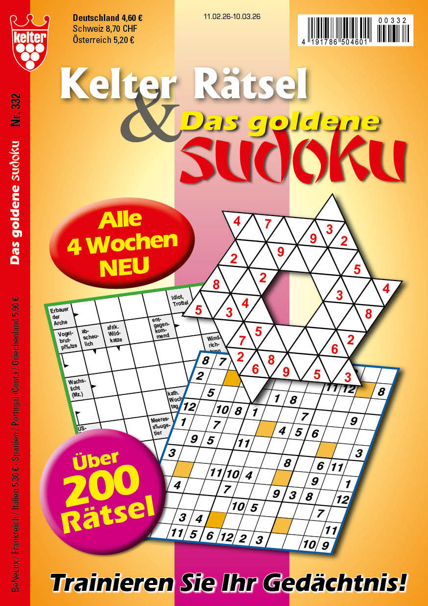 Kelter Rätsel & Das goldene Sudoku #332