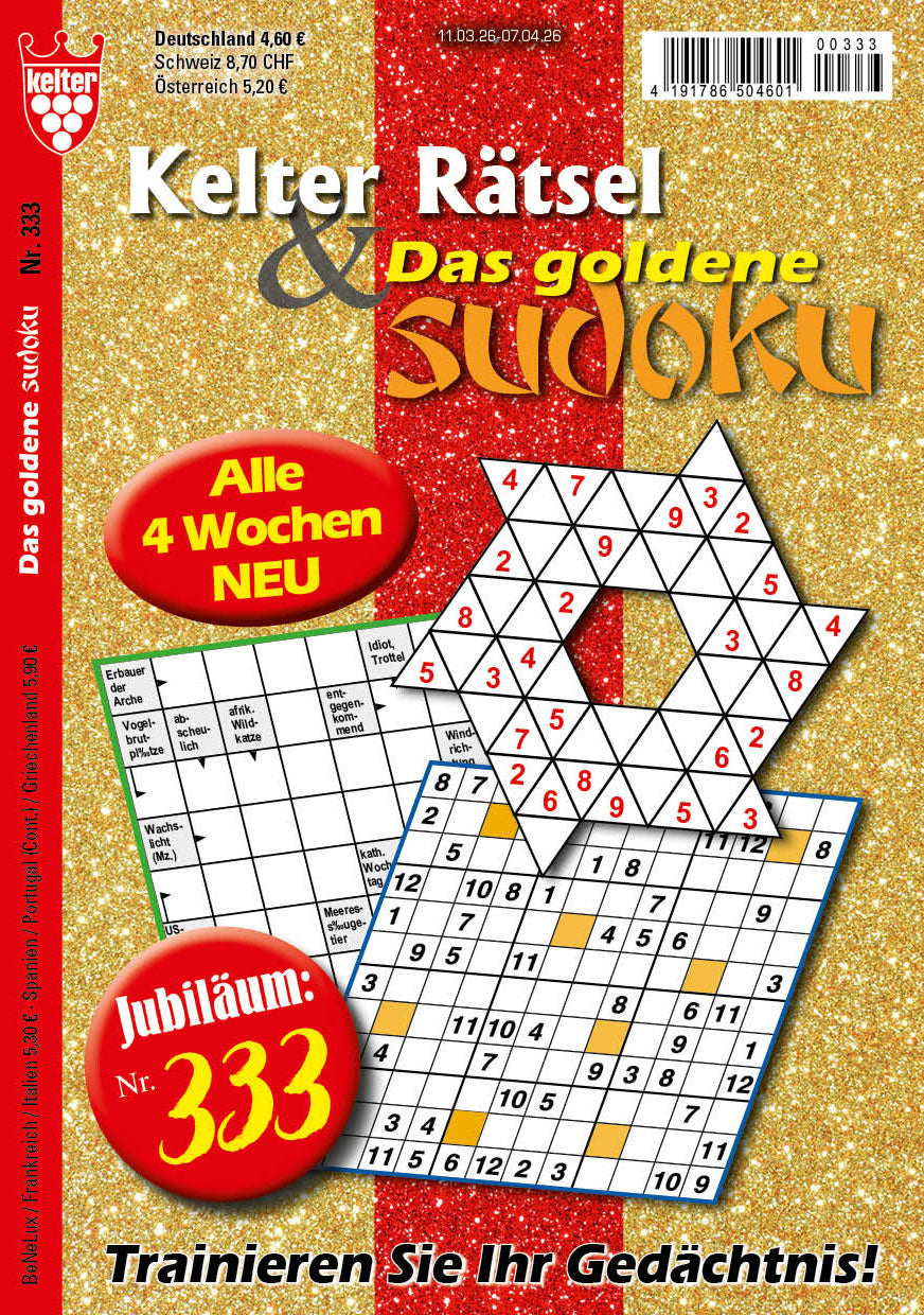 Kelter Rätsel & Das goldene Sudoku #333