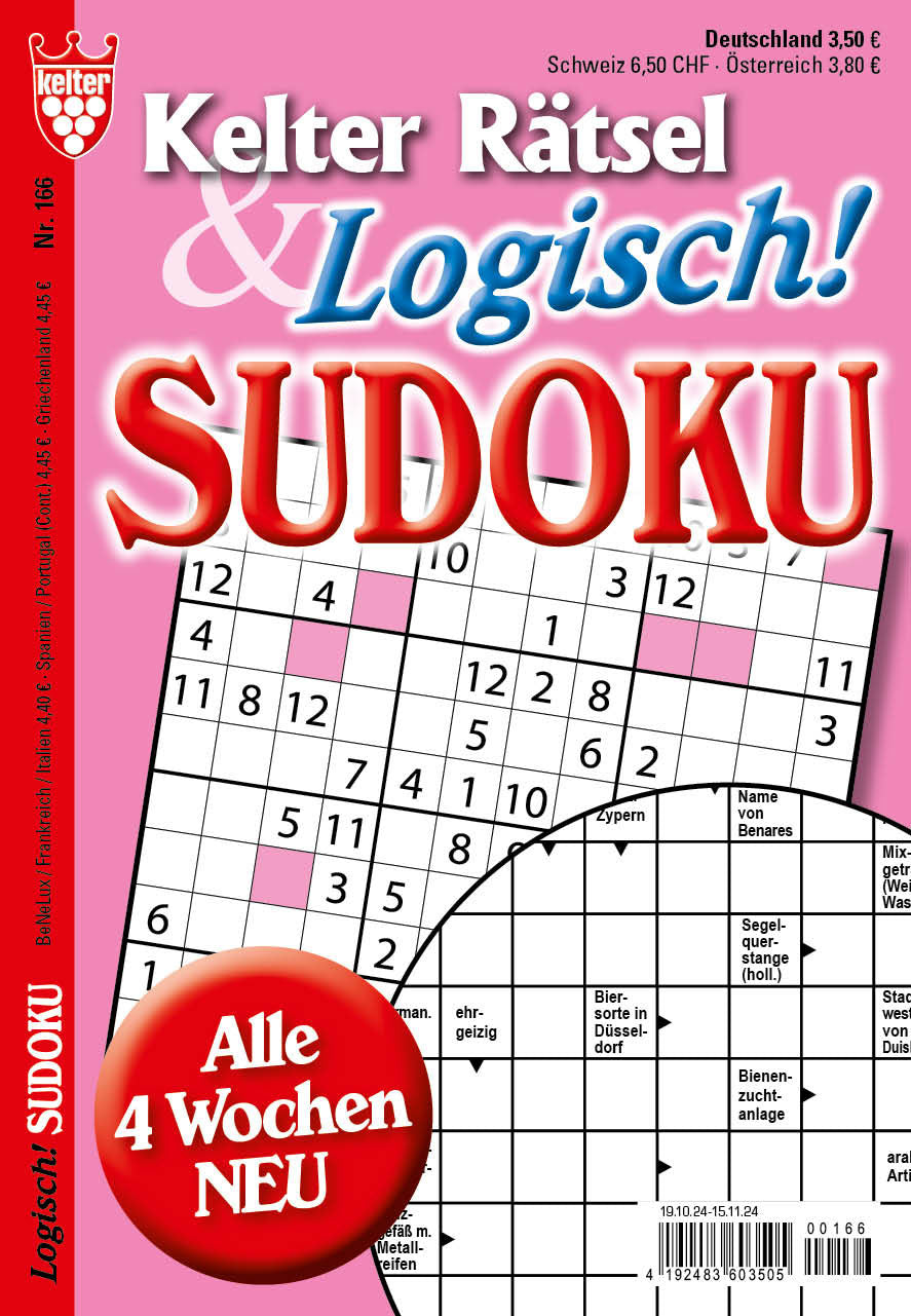 Kelter Rätsel & logisch Sudoku #166