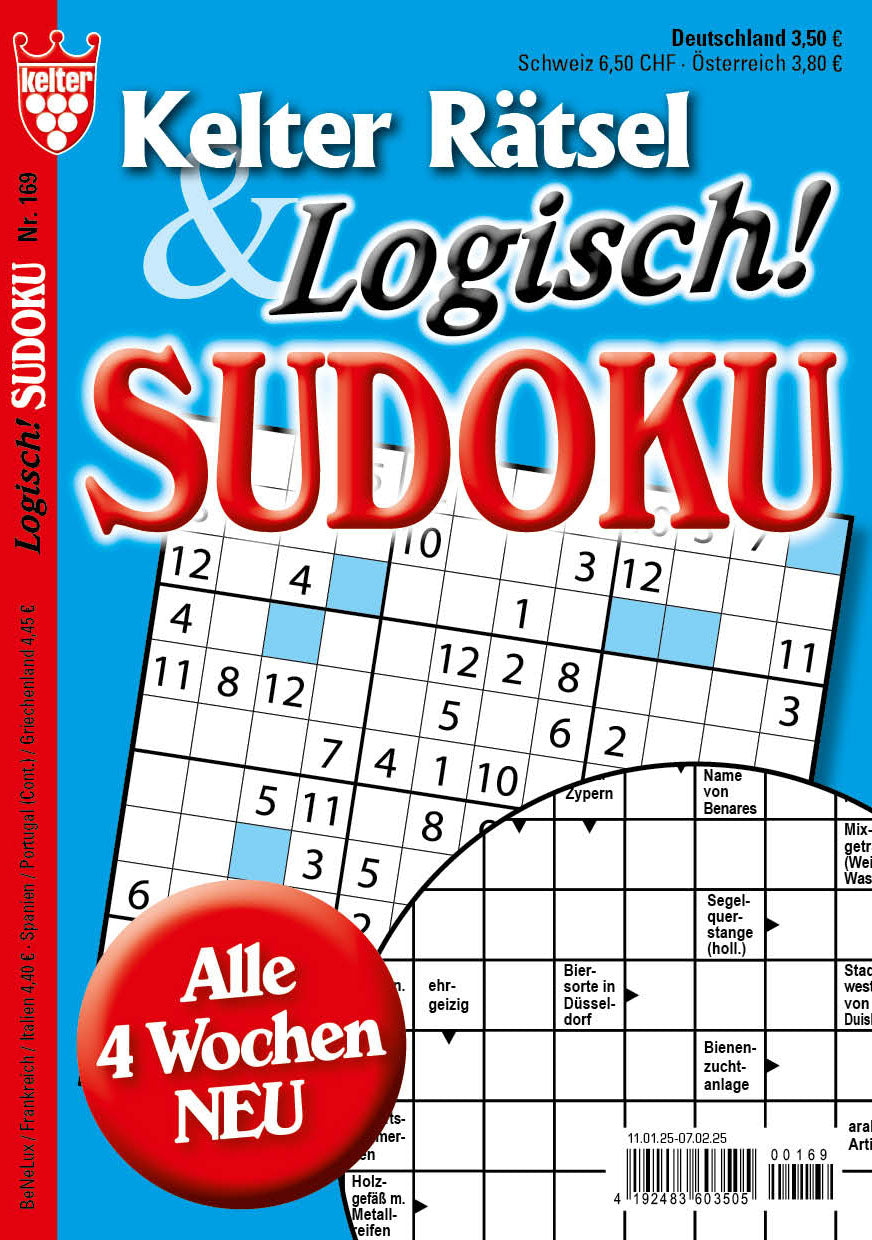 Kelter Rätsel & logisch Sudoku #169