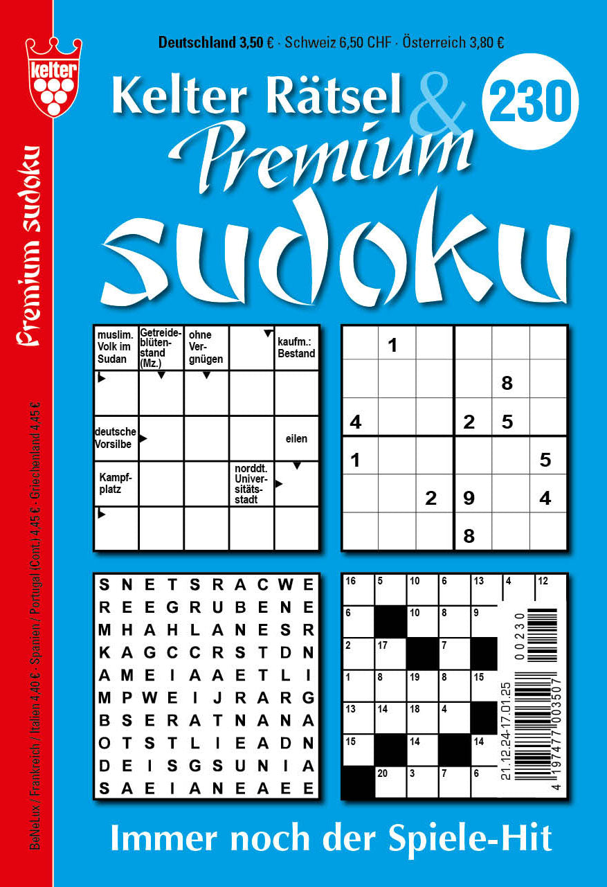 Kelter Rätsel & Premium Sudoku #230