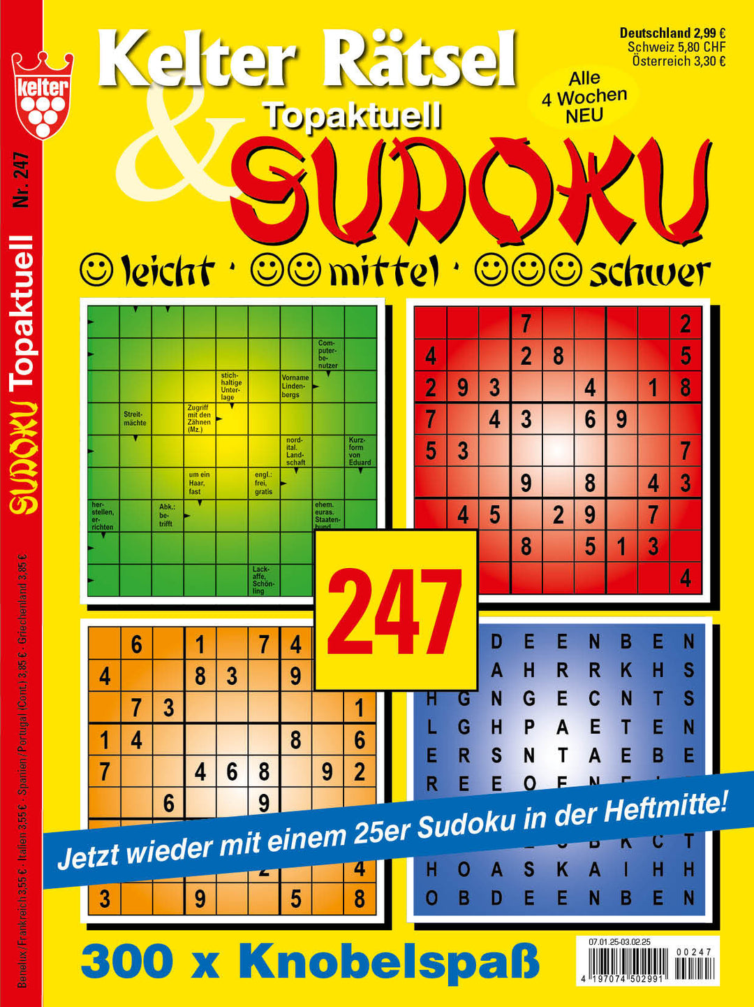 Kelter Rätsel & Sudoku Topaktuell #247