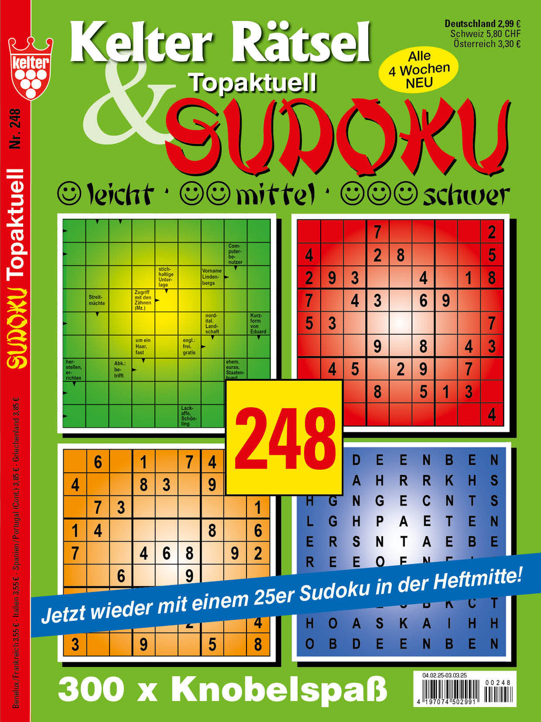 Kelter Rätsel & Sudoku Topaktuell #248