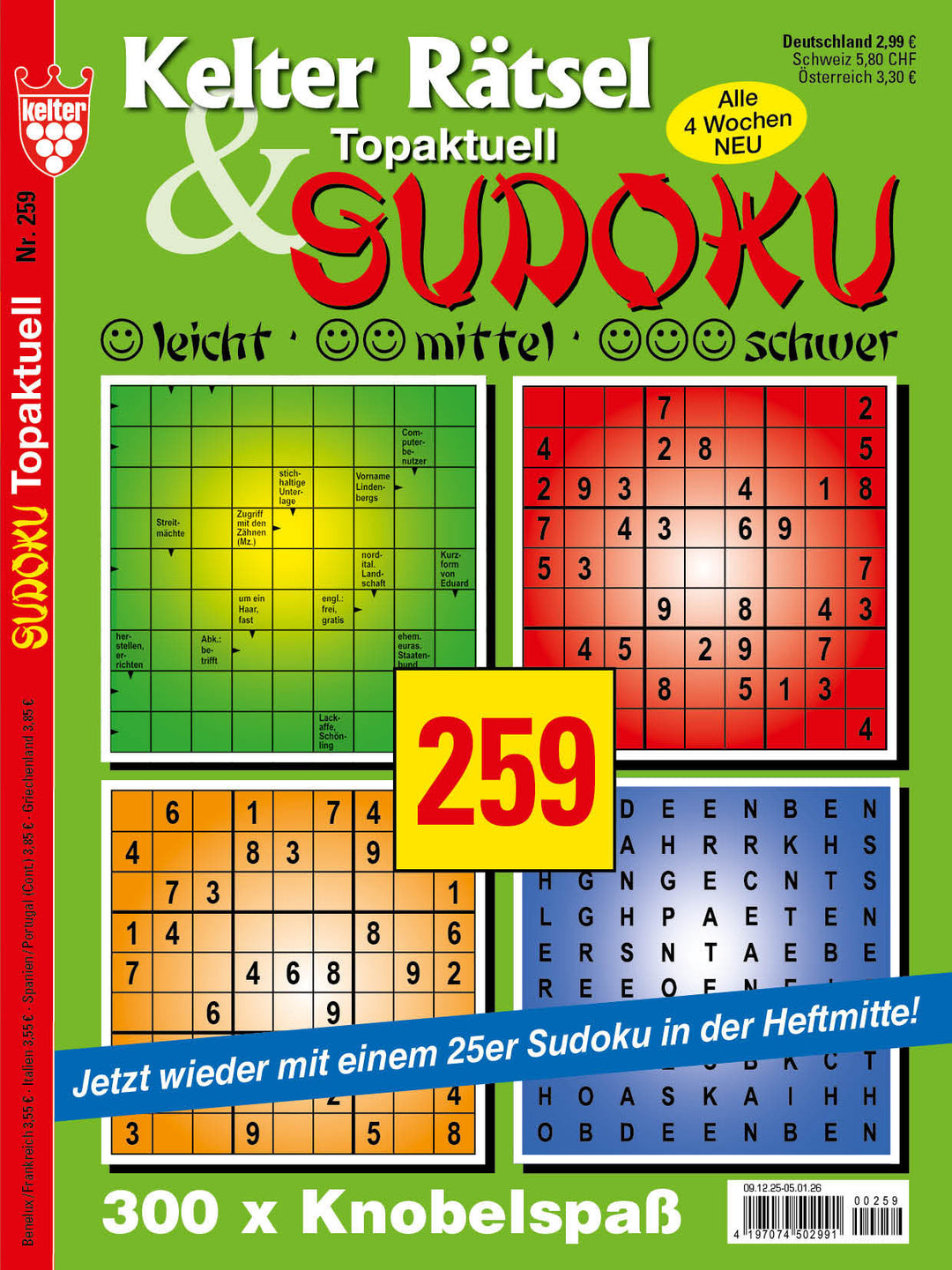 Kelter Rätsel & Sudoku Topaktuell #259