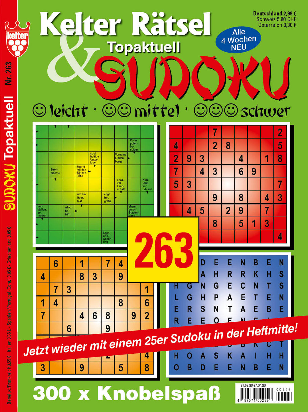 Kelter Rätsel & Sudoku Topaktuell #263