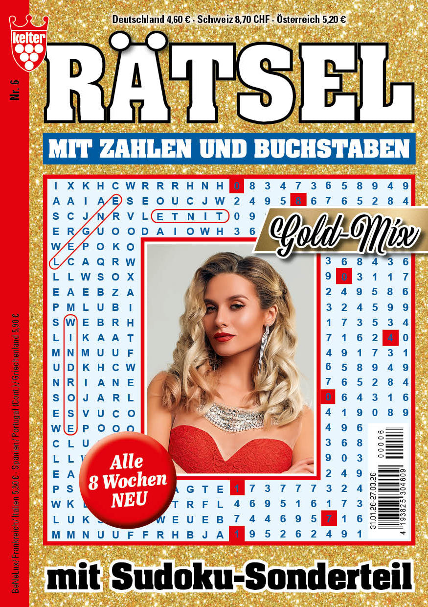 Rätsel mit Zahlen und Buchstaben Gold-Mix #6